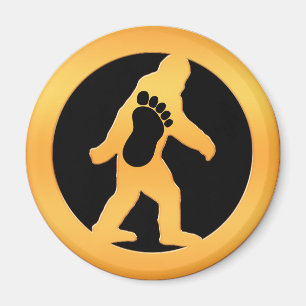 Gold Bigfoot Magnet