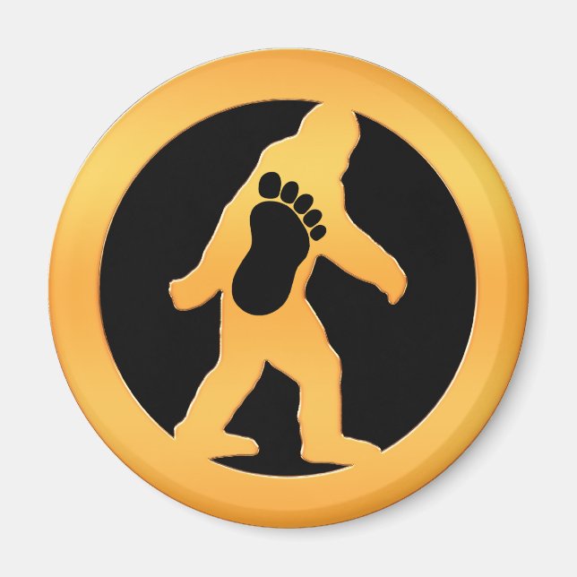 Gold Bigfoot Magnet (Vorne)