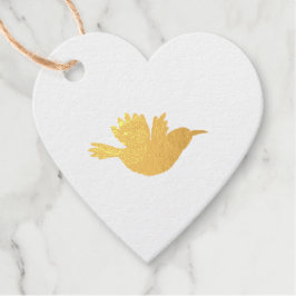 Gold Bird Heart Geschenkanhänger