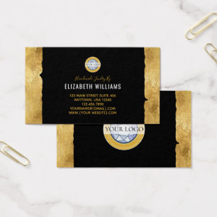 Gold Black Add Your Logo Business Cards