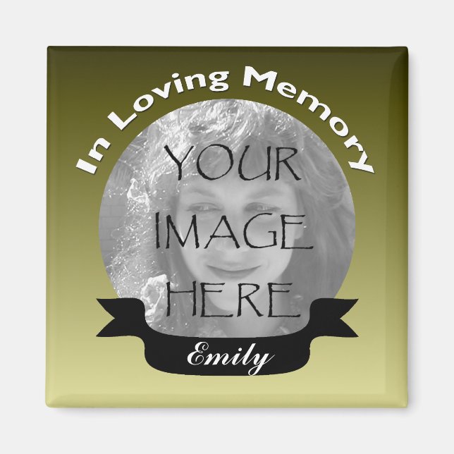 Gold Black Band Foto Memory Magnet (Vorne)