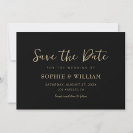 Gold & Black Beautiful Elegante Hochzeit Save The Date