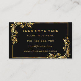 Gold Black Beruflich Design Ihre Business Card Visitenkarte