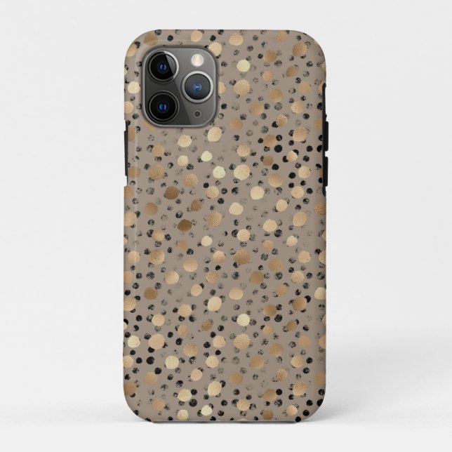 Gold Black Brown Animal Print Case-Mate iPhone Hülle (Rückseite)