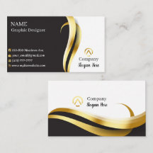 Gold & Black Business Cards 2 Pack mit 100