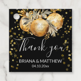 Gold Black Christmas Geschenkanhänger