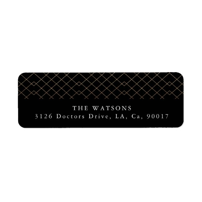 Gold Black Elegance Diamond Geo Deko Wedding (Vorne)