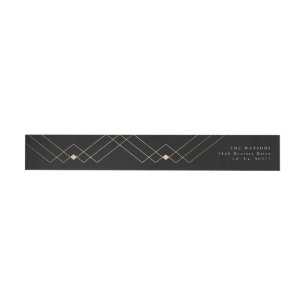Gold Black Elegance Diamond Geo Deko Wedding