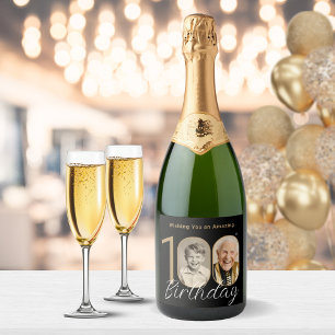 Gold Black Elegant Foto 100. Geburtstagsgeschenk