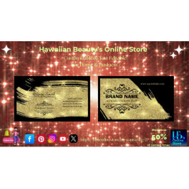 Gold & Black elegante Visitenkarten mit Vorlage Visitenkarte