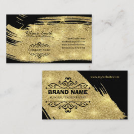 Gold & Black elegante Visitenkarten mit Vorlage Visitenkarte