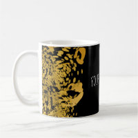 Gold & Black Exotic Jungle Cheetah Glam Kaffee Tee