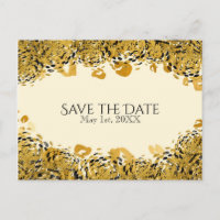 Gold & Black Exotic Jungle Cheetah Save the Date