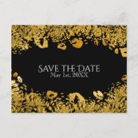 Gold & Black Exotic Jungle Cheetah Save the Date