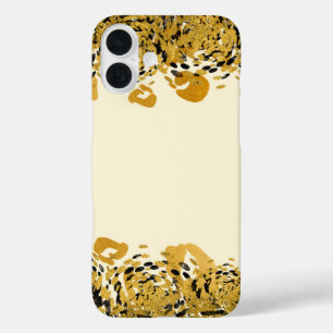 Gold & Black Exotischer Dschungel Gepard Glamour C iPhone 16 Plus Hülle