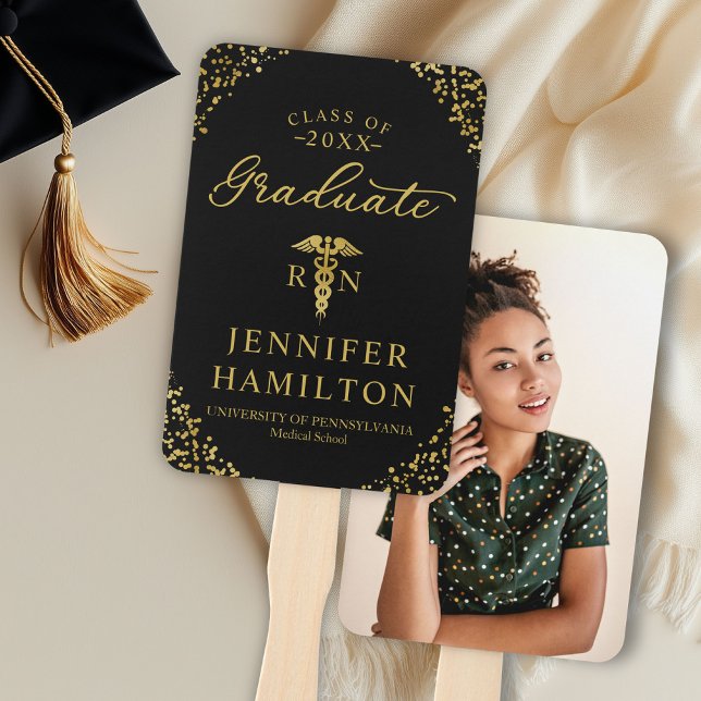 Gold Black Foto Medical Nursing School Abschluss Fächer (Von Creator hochgeladen)