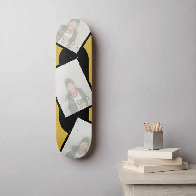 Gold Black Foto Skateboard (Wandkunst)