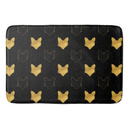 Gold Black Foxes Badematte