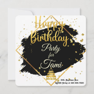 Gold & Black Geburtstag
