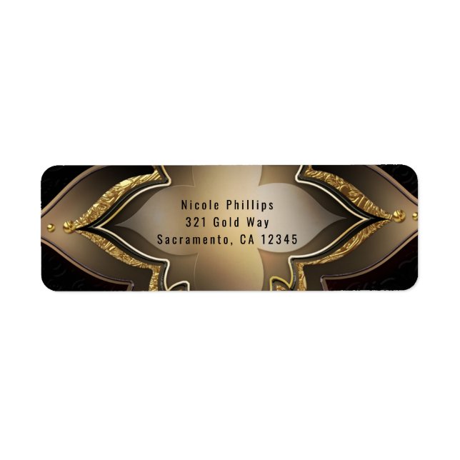 Gold Black & Glam Exotic Blume Party Einladung (Vorne)