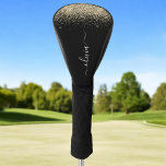 Gold Black Glitzer Script Monogram Girlaname Golf Headcover<br><div class="desc">Gold und Black Sparkle Glitzer Script Monogram Name Golf Driver Cover. Das macht den perfekten 16 Geburtstag,  Hochzeit,  Brautparty,  Jubiläum,  Babydusche oder Junggeselinnen-Abschied Geschenk für jemanden,  der Lieben glamourösen Luxus und schicke Stile.</div>