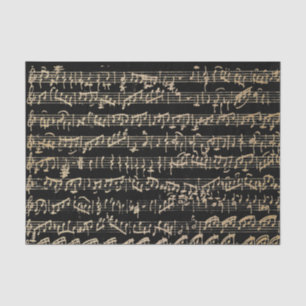 Gold Black Handbook Music Vintag Seidenpapier