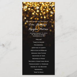 Gold Black Hollywood Glitz Glam Wedding Program Programm