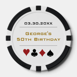 Gold Black Las Vegas Casino Poker Chip