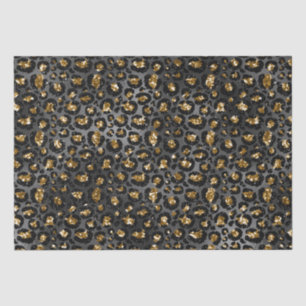 Gold Black Leopard Glitzer Seidenpapier