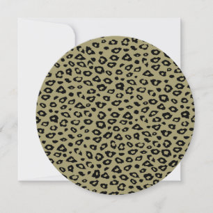 Gold Black Leopard Print 16 . Geburtstag Einladung