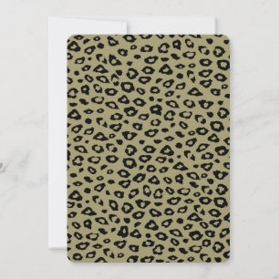 Gold Black Leopard Print Baby Dusche Einladung
