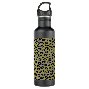 Gold Black Leopard Print Edelstahlflasche