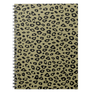 Gold Black Leopard Print Notizblock