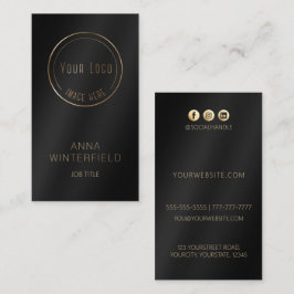 Gold Black Logo Visitenkarte