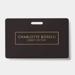 Gold & Black Minimalist Professional Modern Ausweis