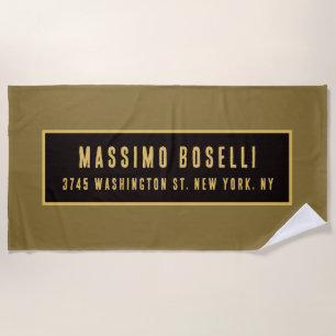 Gold & Black Minimalist Professional Modern Strandtuch