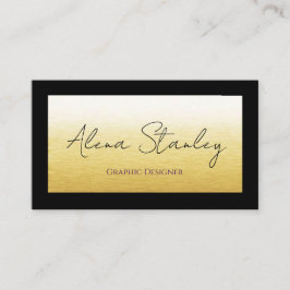 Gold Black Minimalist Visitenkarte