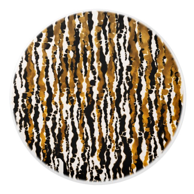 Gold & Black Modern Safari - Jungle Glam Keramikknauf (Vorderseite)