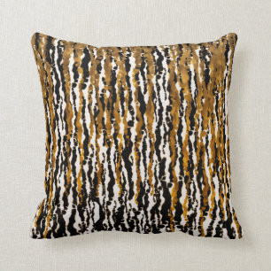 Gold & Black Modern Safari - Jungle Glam Kissen