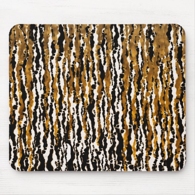 Gold & Black Modern Safari - Jungle Glam Mousepad (Vorne)