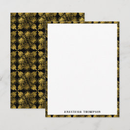Gold Black Old Greece Meander Muster Mitteilungskarte