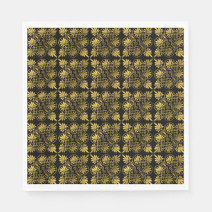 Gold Black Old Greece Meander Muster Serviette
