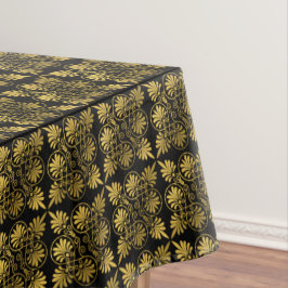 Gold Black Old Greece Meander Muster Tischdecke
