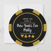 Gold Black Poker Chip Casino