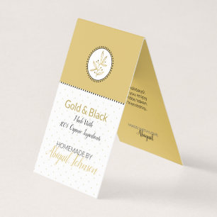 Gold & Black Selbstgemacht Bath & Body Etikett T