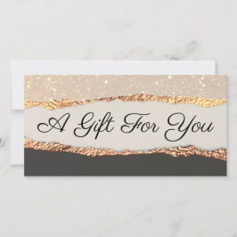 Gold Black Shimmer Paper Geschenkgutschein