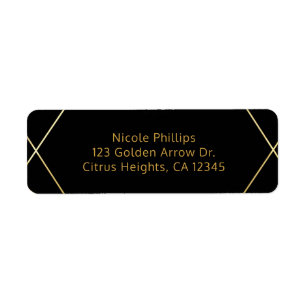 Gold & Black Simple Elegantes Modernes Glam Deko P