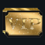 Gold & Black Sparkle Glam VIP Party Event Ticket Einladung<br><div class="desc">Text beliebig anpassen</div>