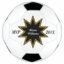 Gold Black Star MVP Personalisiert Fußball
