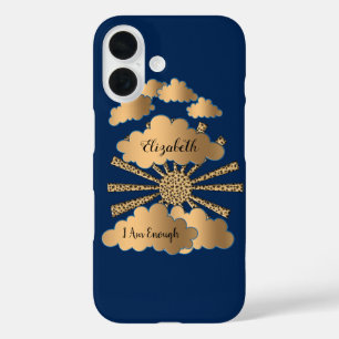 Gold Black Stilvoll Elegantes Script Chic Personal iPhone 16 Hülle